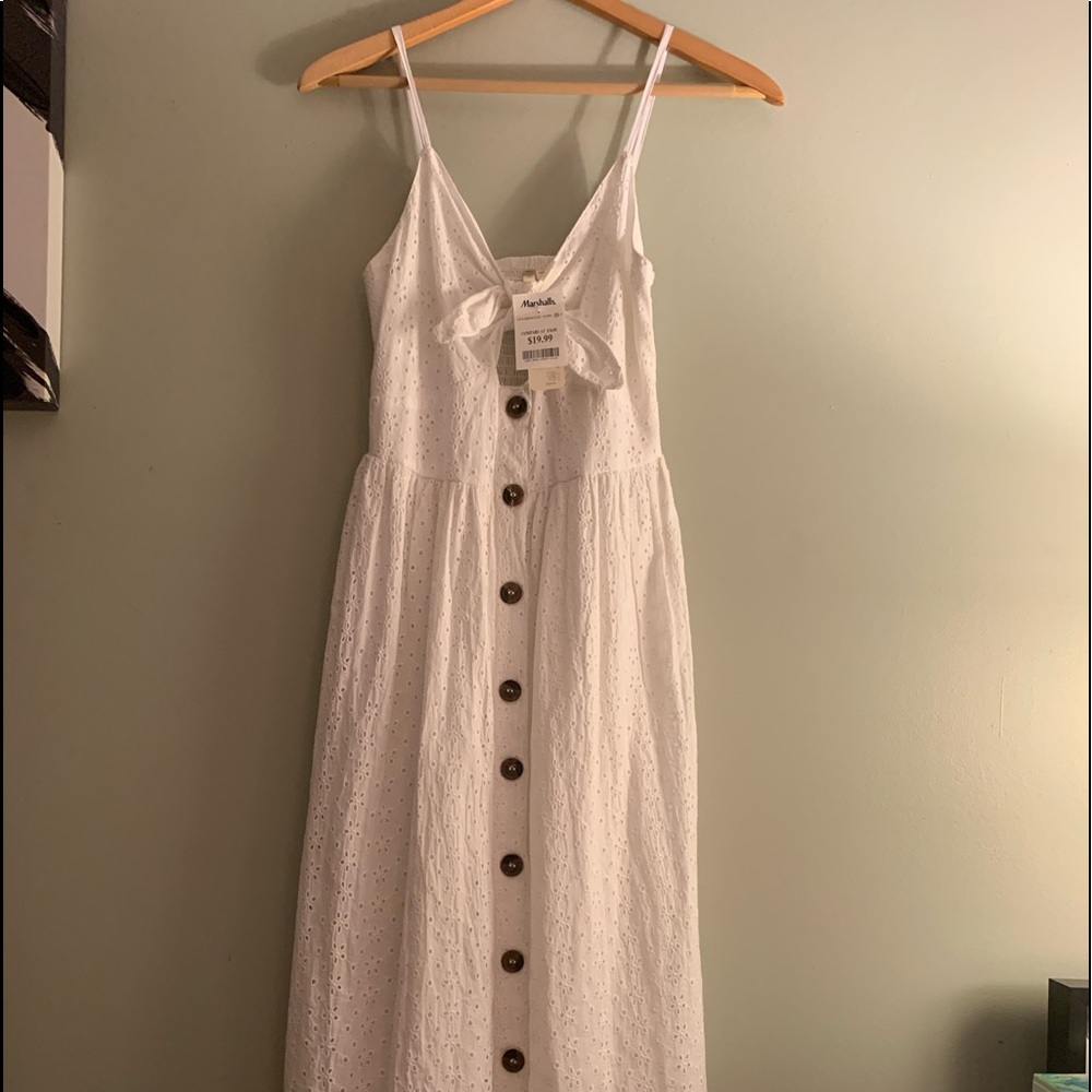 White Buttoned sun dress